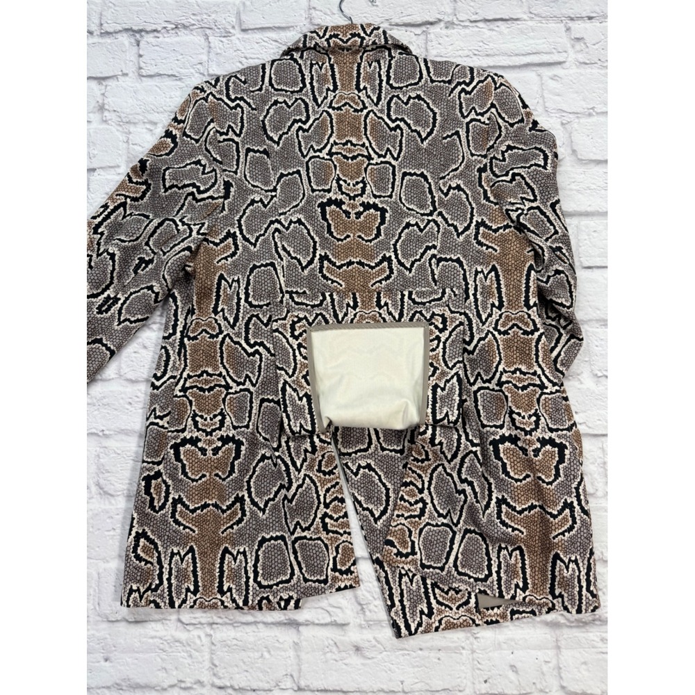 Cabi Snake Print Blazer Women 12 Brown Excellent Double Breasted Animal Print - Picture 6 of 9